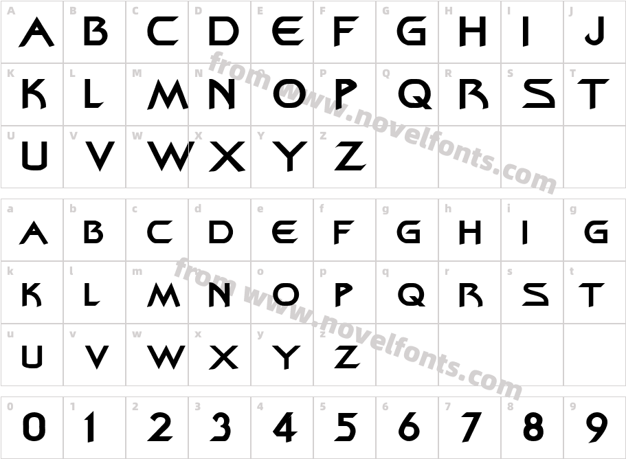 Zenon BoldSWFTECharacter Map