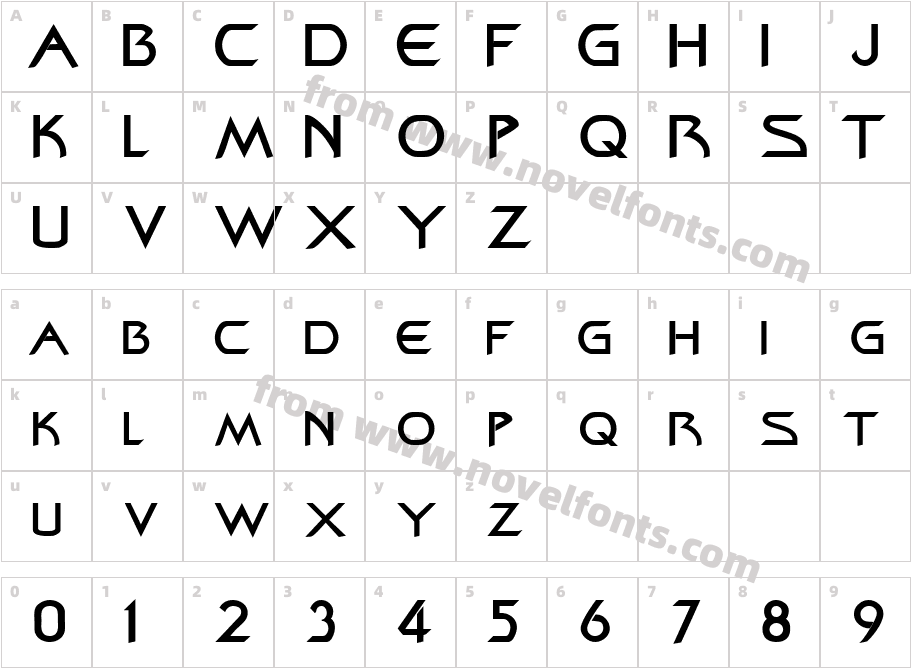 Zenon RegularSWFTECharacter Map