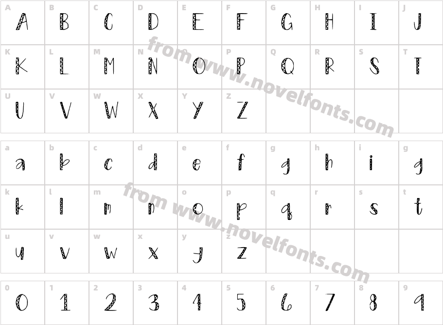 Zig ZagCharacter Map