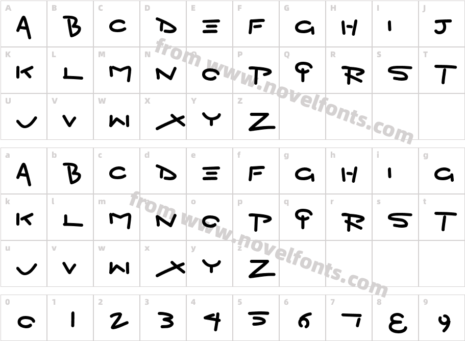 ZigzapCharacter Map