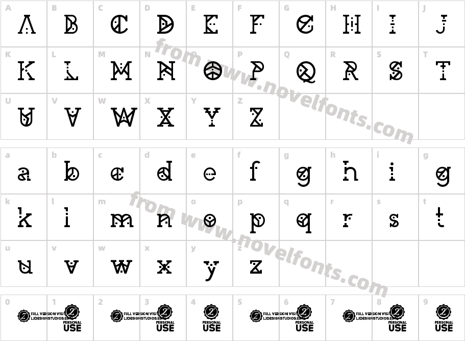 Zilap Corporative Especial DecorativeCharacter Map