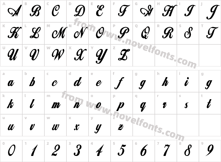 Zimmerman Condensed BoldSWFTECharacter Map