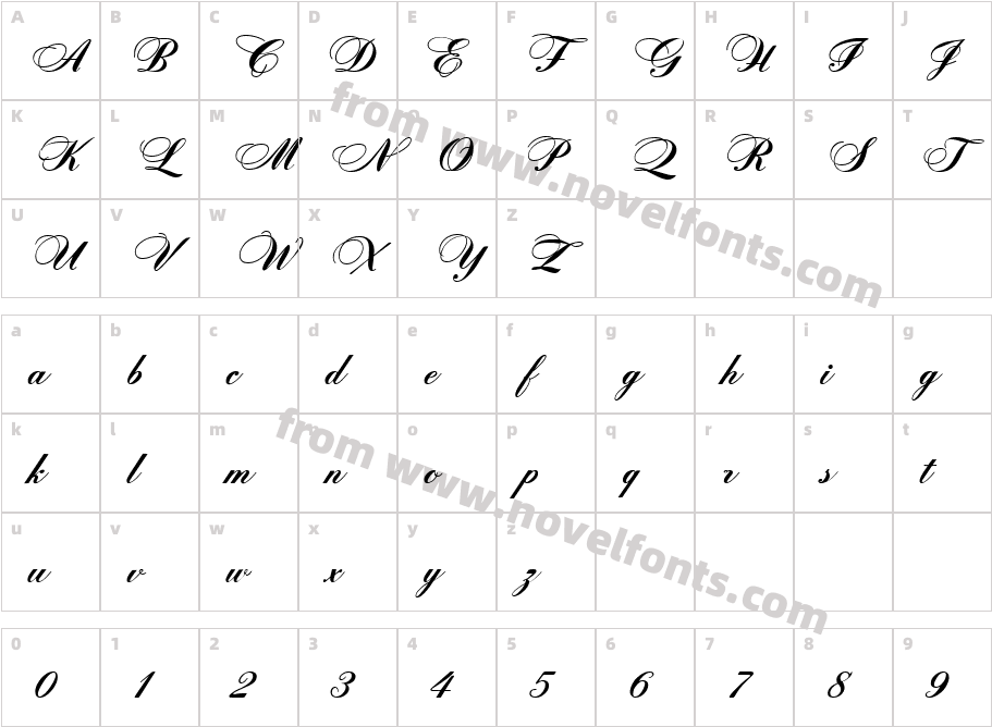 Zither ScriptCharacter Map