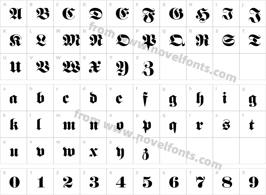 ZitherCharacter Map