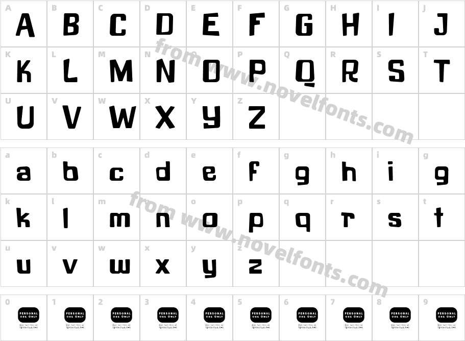 ZollaCharacter Map