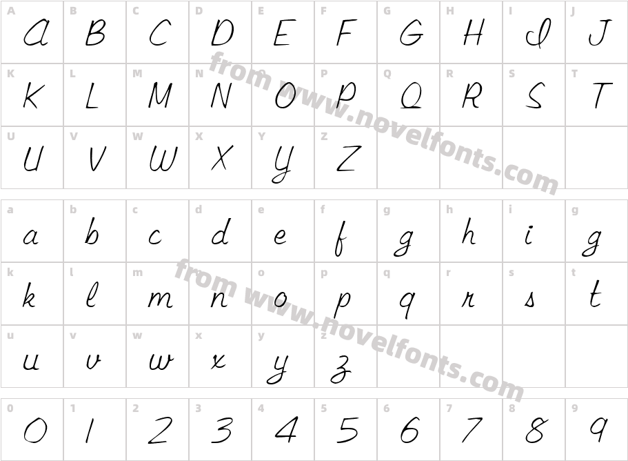 Zoon ObliqueCharacter Map