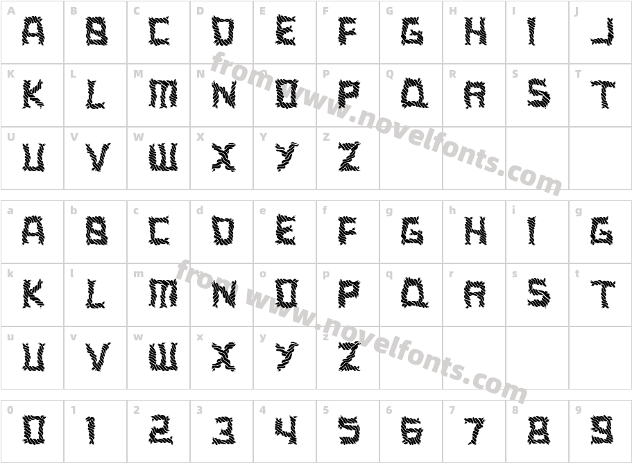 a ripping yarn tooCharacter Map