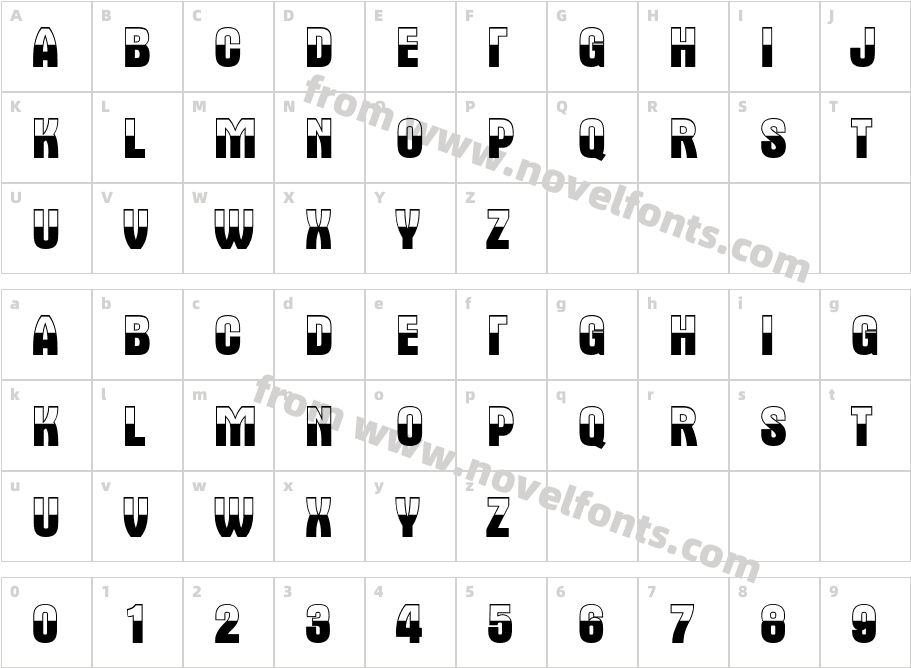 a_ Alterna TitulB&WCharacter Map