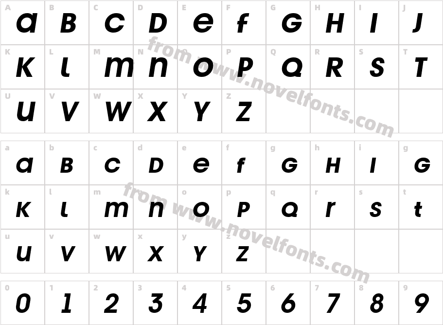 a_ Avante Titler CpsLC Bold ItalicCharacter Map