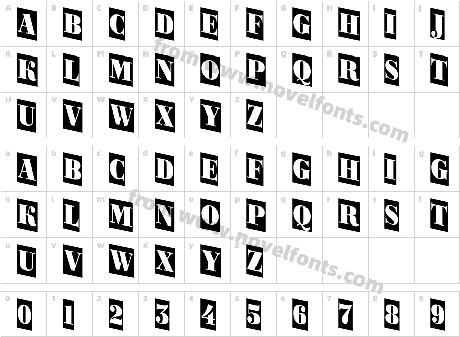 a_ Bodoni Orto Nr Ttl Cm DnCharacter Map