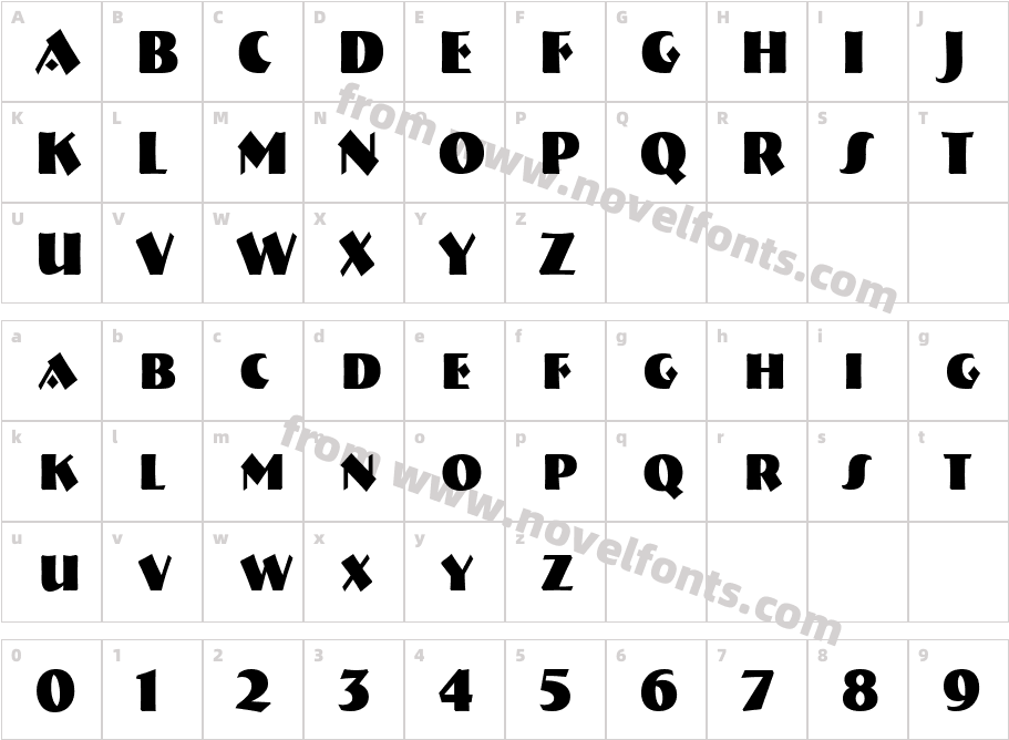 a_BremenCapsNr BoldCharacter Map