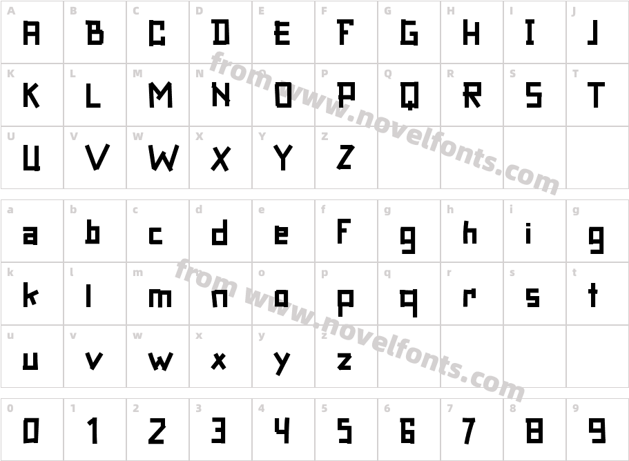 BurkhardtCharacter Map