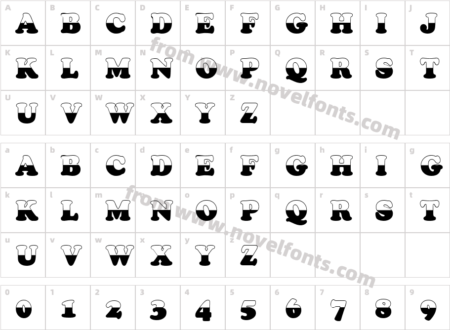 a_ Cooper Black TiulB&WCharacter Map