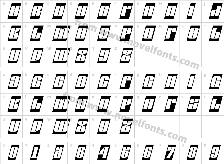 a_ Globus Cm Obl ItalicCharacter Map