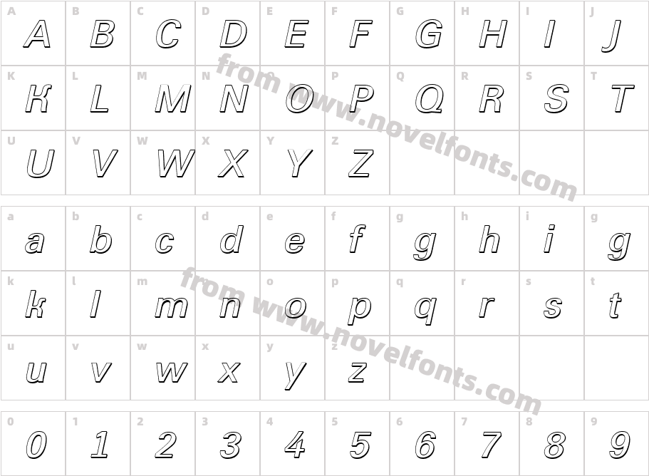 a_ Grotic Sh Bold ItalicCharacter Map