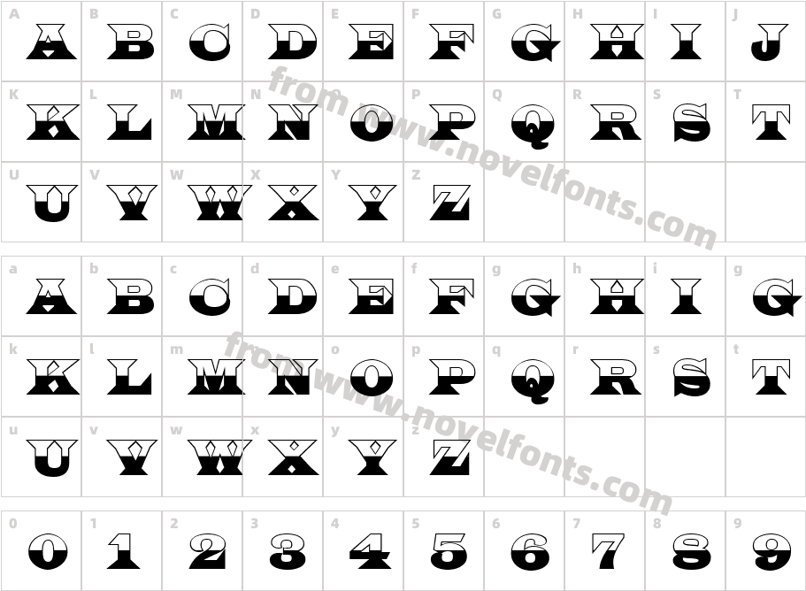 a_LatinoTitulB&WCharacter Map