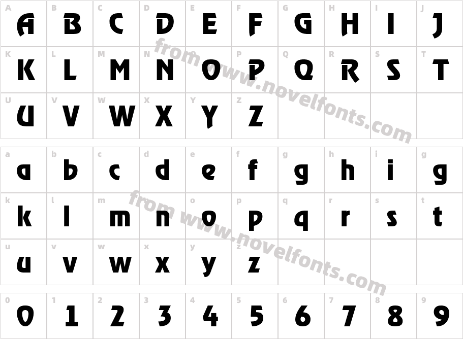 a_ Rewinder BoldCharacter Map