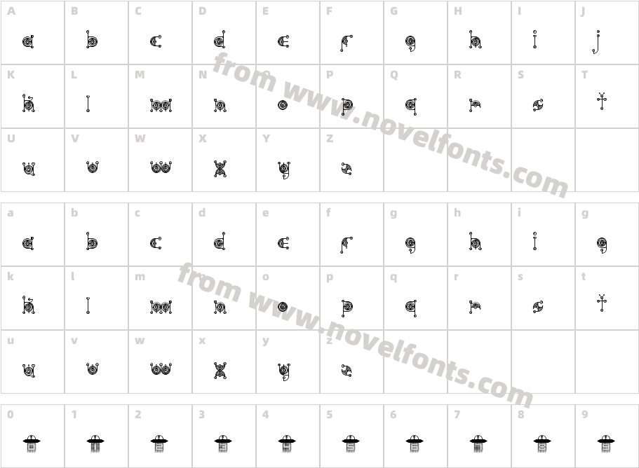 alien crop circles RegularCharacter Map