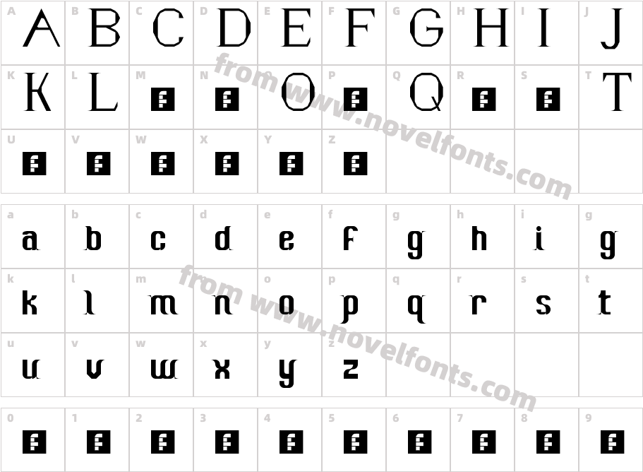 arsenic RegularCharacter Map