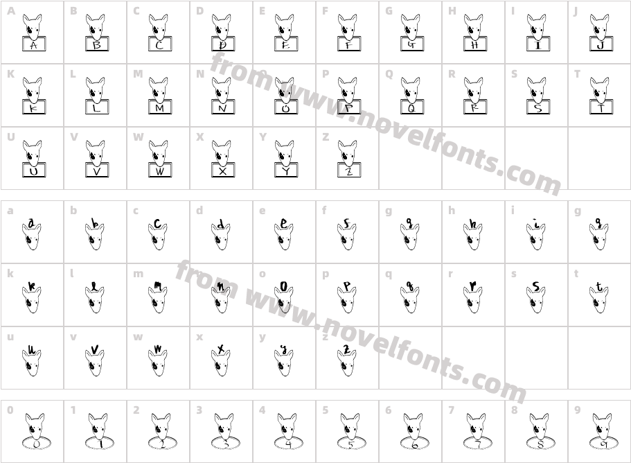 blair FontCharacter Map