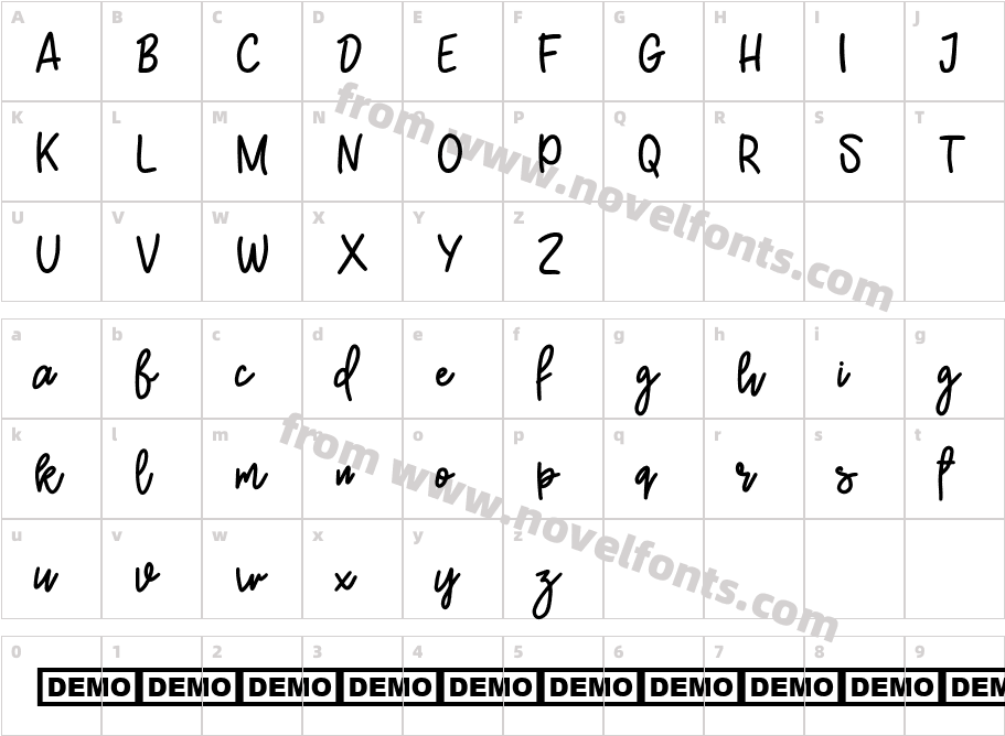 BurstonCharacter Map