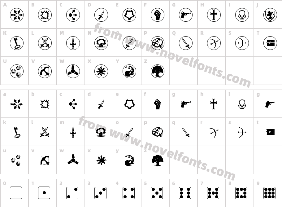 d Poly 4E DingsCharacter Map