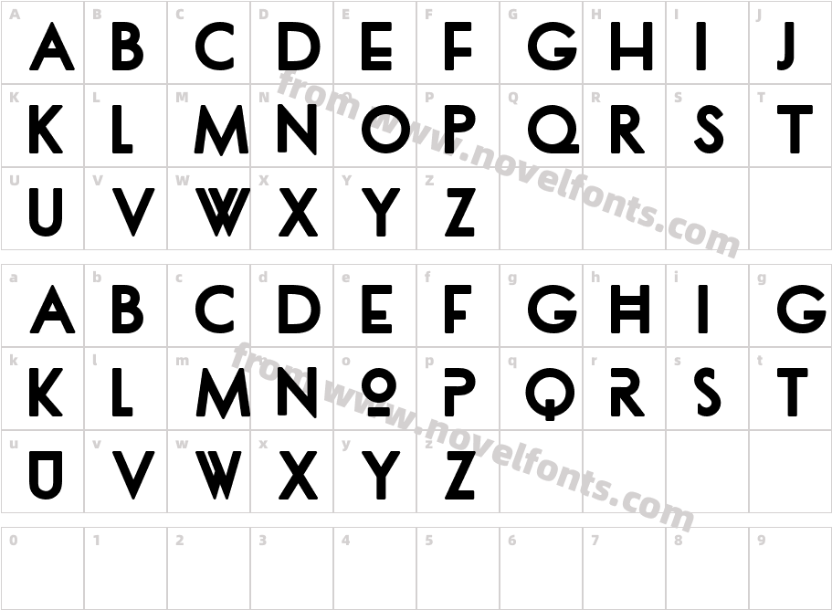 dionisia RegularCharacter Map