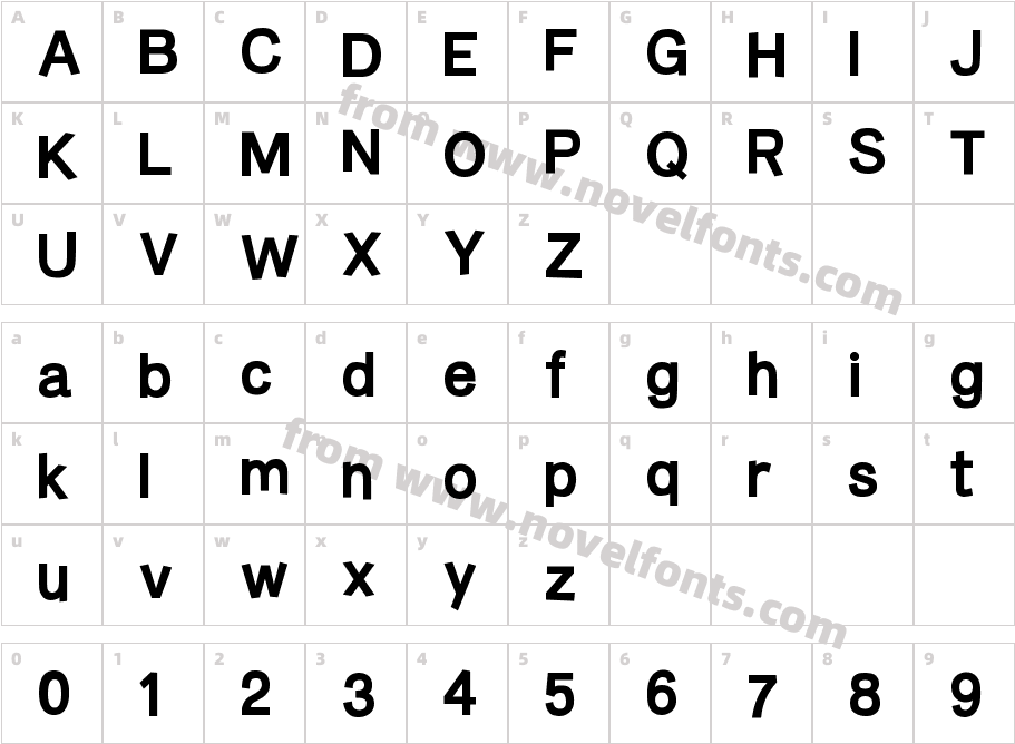 Burvetica Thick NCCharacter Map