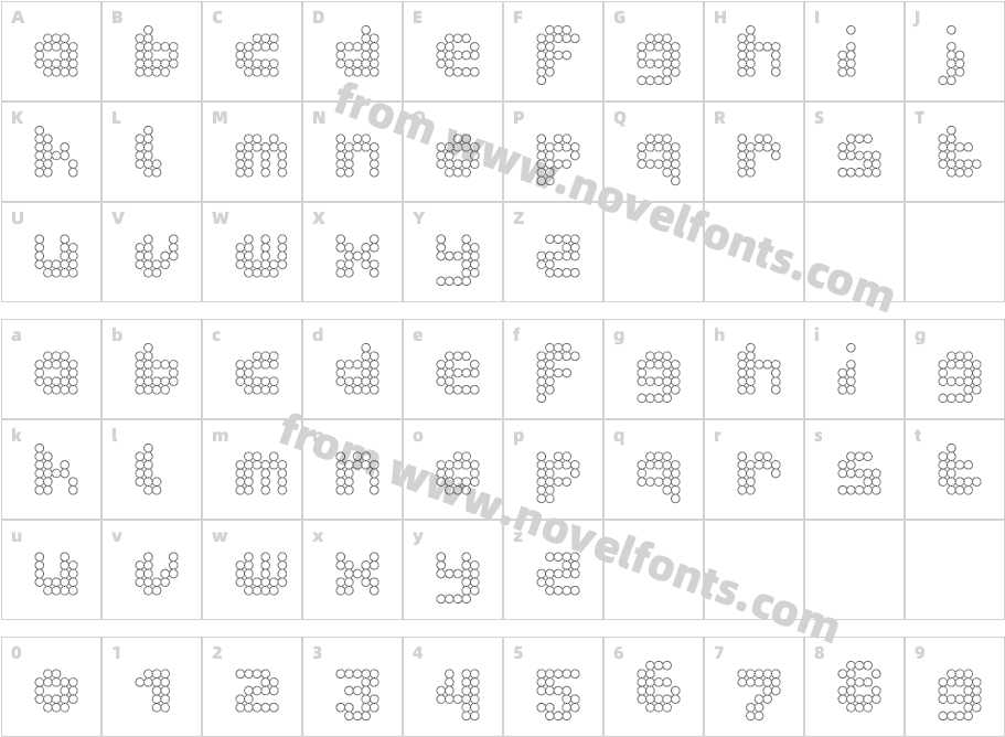 dotto acquaCharacter Map