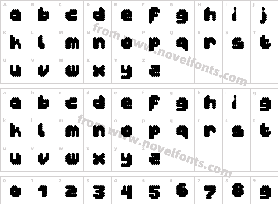 dotto mokkaCharacter Map