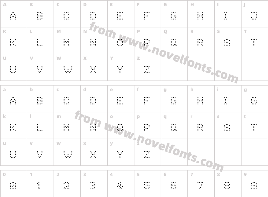 Bus Led Display SmallCharacter Map