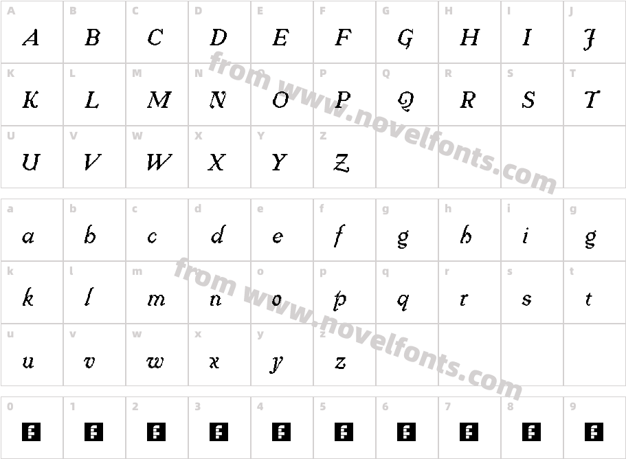 fs jenson 1 italic RegularCharacter Map