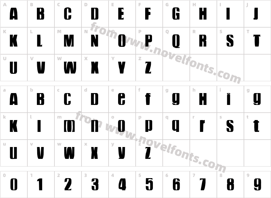 funky dunky swellCharacter Map