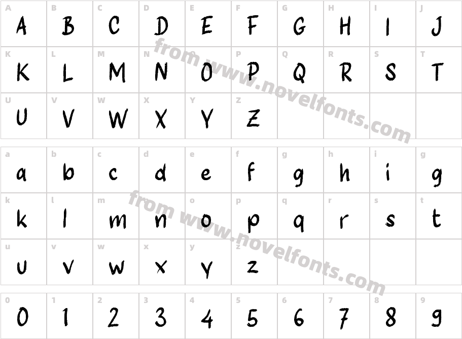 g GerakCharacter Map