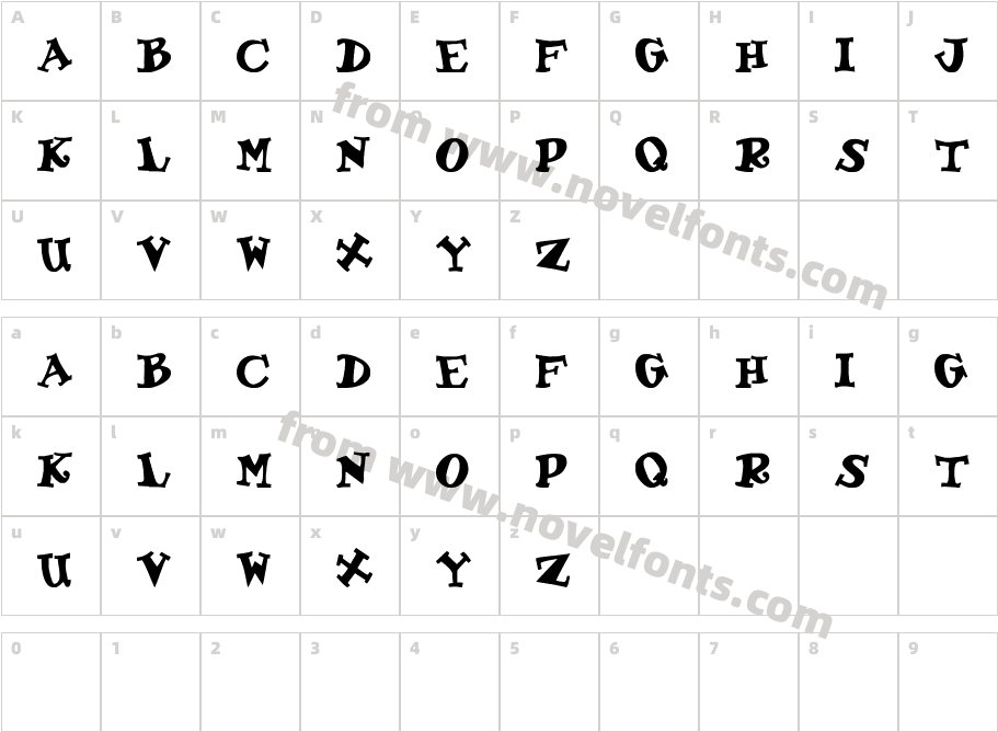 gadzoox_bold_Character Map