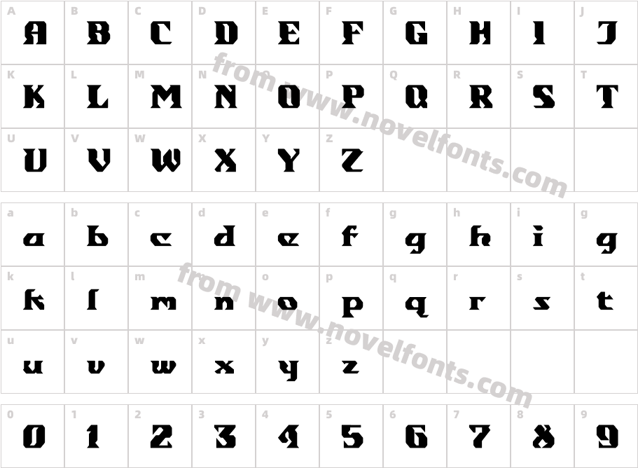 gondrongCharacter Map