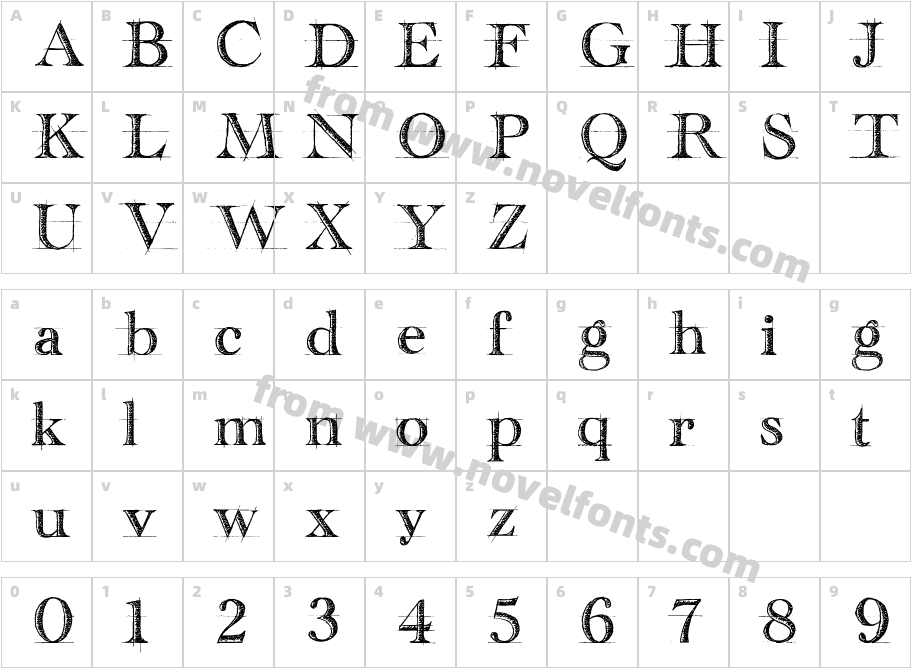 handwriting draft_free versionCharacter Map