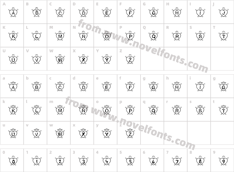 heart2heartCharacter Map