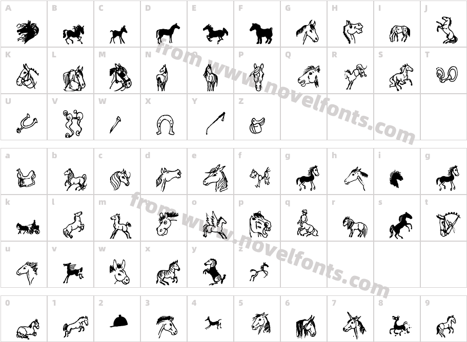 horsedingsCharacter Map