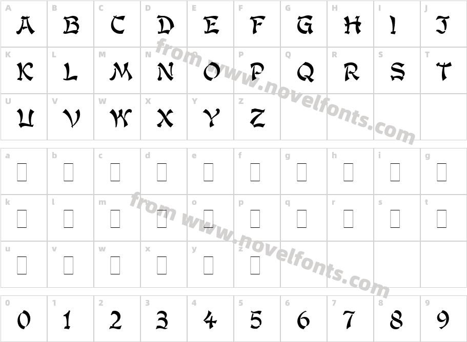 kanbanletplain10Character Map