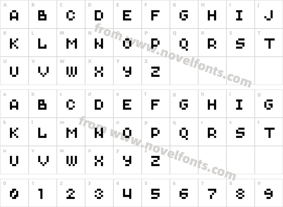 michel RegularCharacter Map