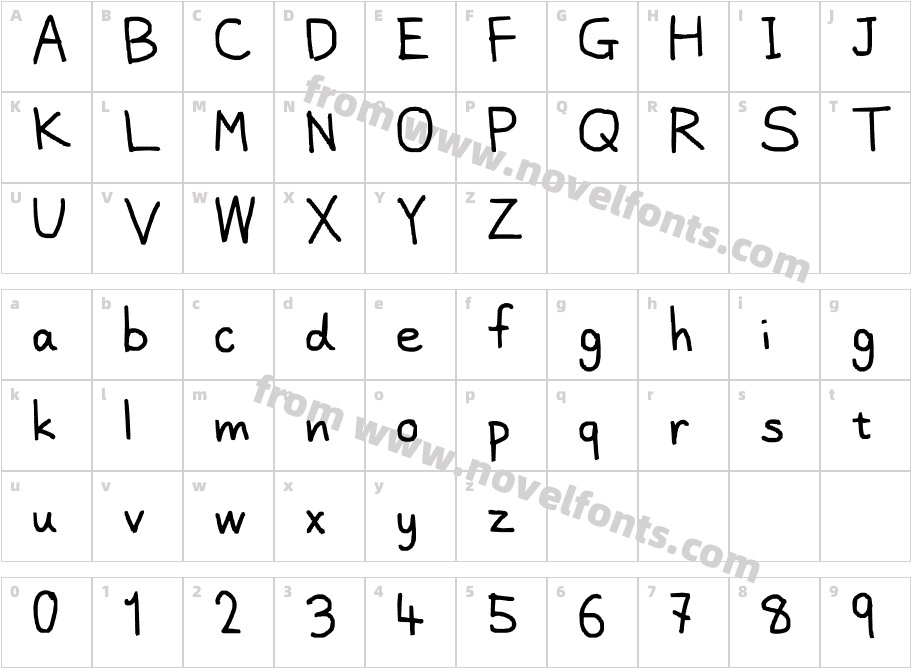 miwaza neat handwritingCharacter Map