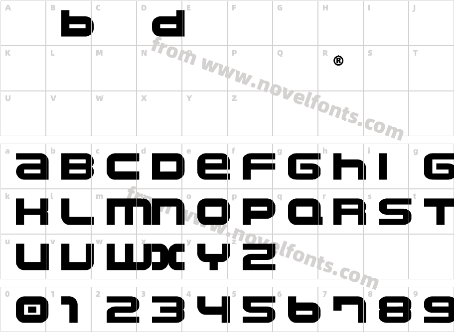 namco regularCharacter Map