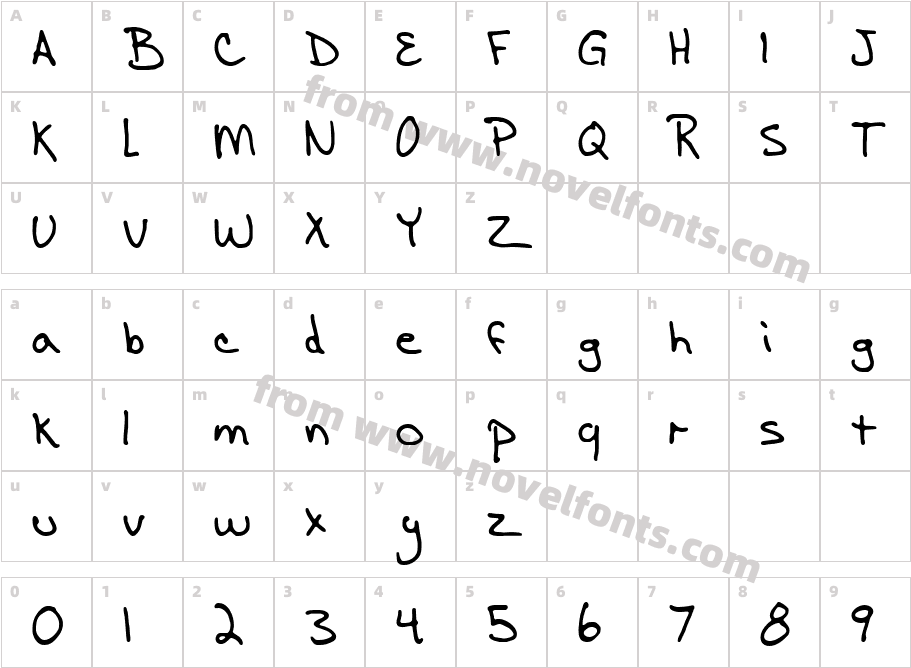 nigma Scrawl 3 BRKCharacter Map