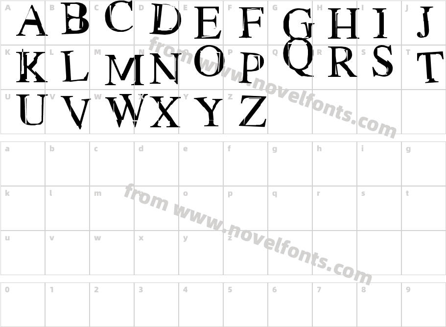 obsess423Character Map