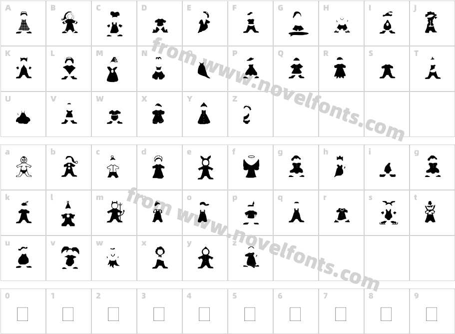 sbnetbaby RegularCharacter Map