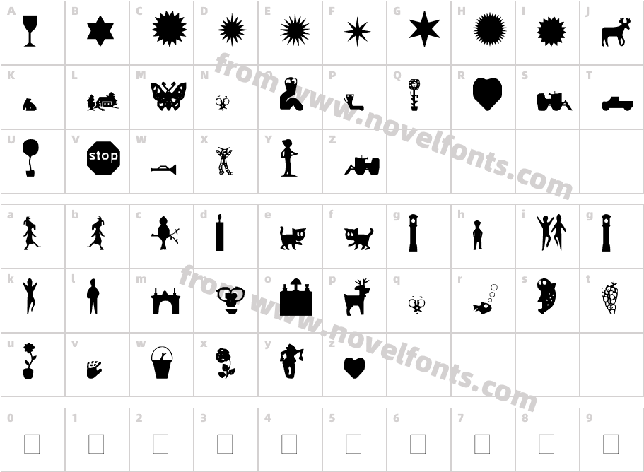 sherberi RegularCharacter Map