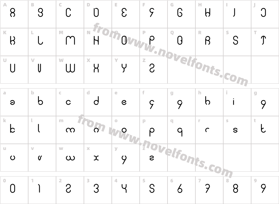 simple fontCharacter Map