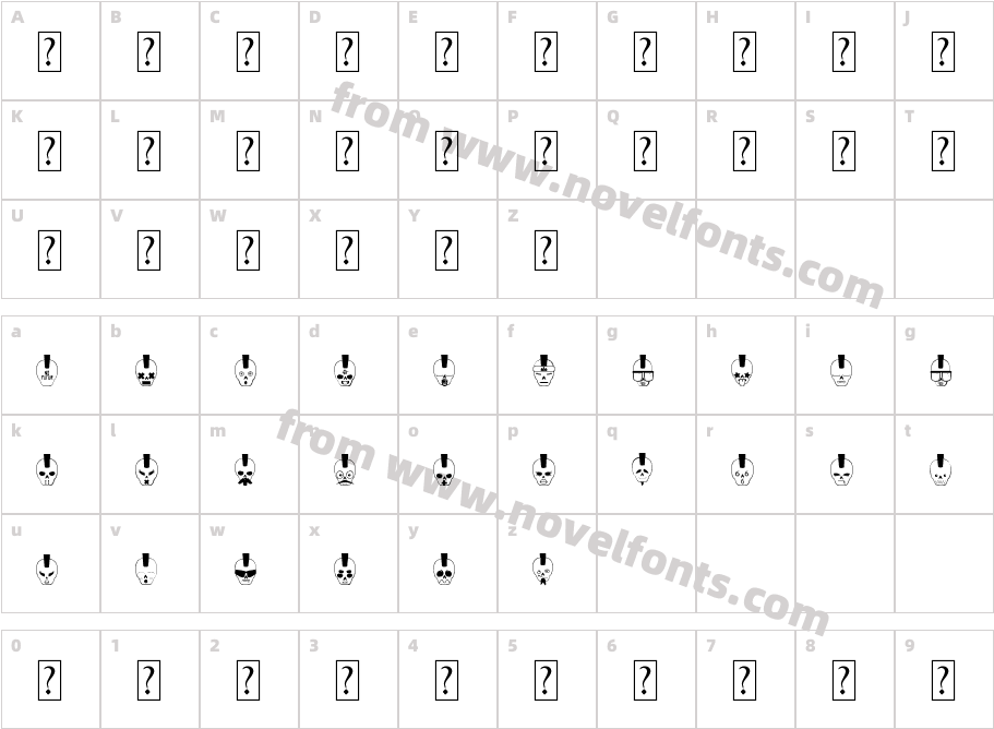 skulldcoCharacter Map