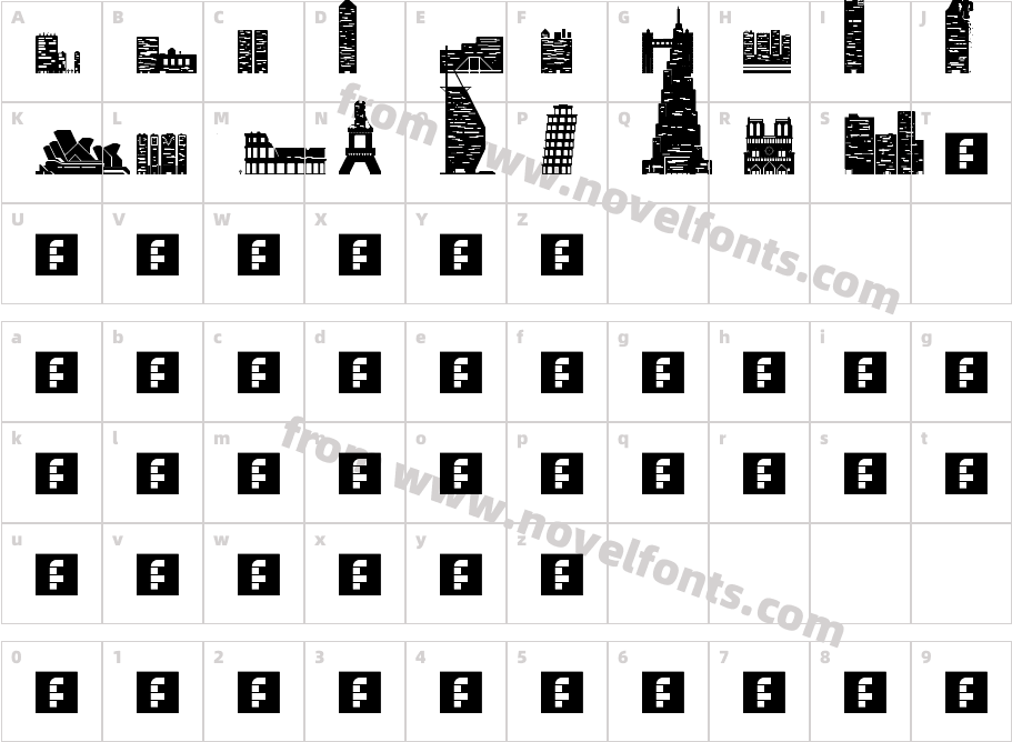 skylife RegularCharacter Map